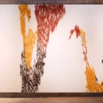 Rupture | site-specific painting with oxides & acrylic medium at the Canadian Clay & Glass Gallery | 28ft x 10ft