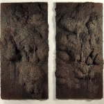 i am part of the load not rightly balanced | unfired clay & mixed media | each panel: 75in x 38in x9in