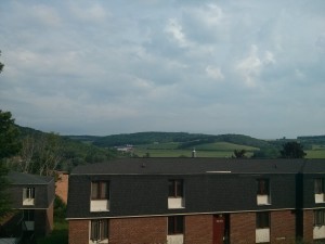 the view from the dorm
