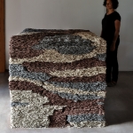 accumulation of dust made flesh | unfired clay & mixed media| 44in x 46in x 50in