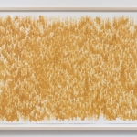 Goldenrod | yellow iron oxide & acrylic medium on paper, framed | 44in x 32in | Photo: Alan Wiener Courtesy of Greenwich House Pottery