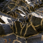 Drawing 4, detail | site-specific installation of unfired clay on rock