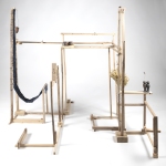 Care Structure | 42.5in x  41in x 38in | reclaimed wood, reclaimed clay, hand spun fiber reclaimed from discarded clothes, dyed cotton, goldenrod, aster, acorn, sumac