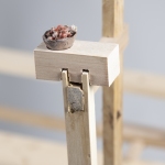 Care Structure | 42.5in x  41in x 38in | reclaimed wood, reclaimed clay, hand spun fiber reclaimed from discarded clothes, dyed cotton, goldenrod, aster, acorn, sumac