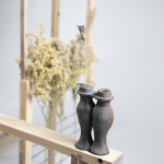 Care Structure | 42.5in x  41in x 38in | reclaimed wood, reclaimed clay, hand spun fiber reclaimed from discarded clothes, dyed cotton, goldenrod, aster, acorn, sumac